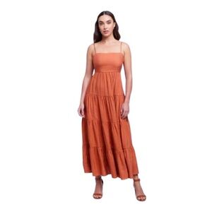 L'AGENCE Veda Tiered Dress in Auburn